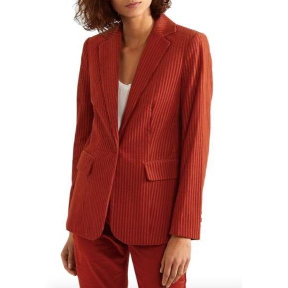 NWOT FRAME Women's Striped Corduroy Blazer - Picture 2 of 8